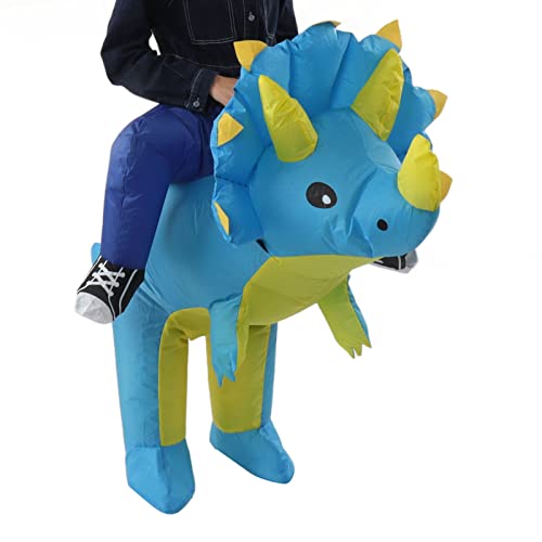 Aufblasbares Dinosaurier-Kostüm, Halloween, Cosplay, Party, Reiten, Dinosaurier, aufblasbarer Puppenanzug (Kinder 90-120 cm) von Zisemeil