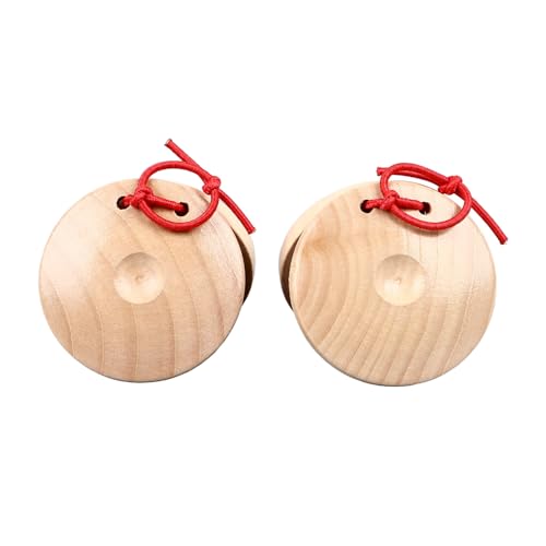 Fingerkastagnetten aus Holz, 2-teilig, Schlaginstrument, Fingerkastagnetten, Früherziehung der Kinder von Zisemeil
