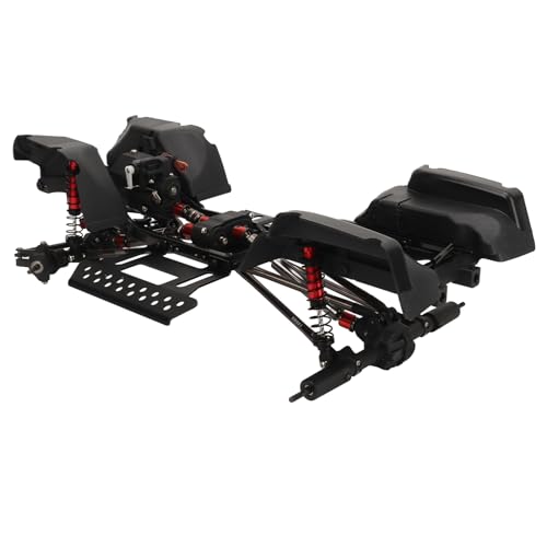 Rahmen für Auto, RC, Raupen, 2-Gang-Getriebe, 4 Stoßdämpfer, Radstand 313 mm, Rahmen AXIAL SCX10 1/10, RC Raupen-Auto von Zisemeil