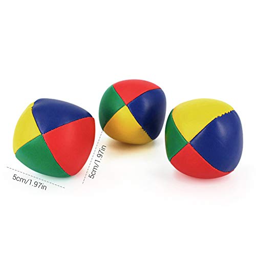 Zisemeil 3-teiliges Jonglierball-Set für Anfänger, Mini-Jonglierbälle, Jonglierball-Set, weiche, einfache Jonglierbälle für und Mädchen (mehrfarbig) von Zisemeil