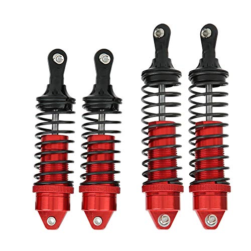 Zisemeil 4 Stück RC Auto Dämpfer Aluminiumlegierung Metall Vorder/Hinten Streben Dämpfer Fit für 1/10 Slash RC Car (Rot) von Zisemeil