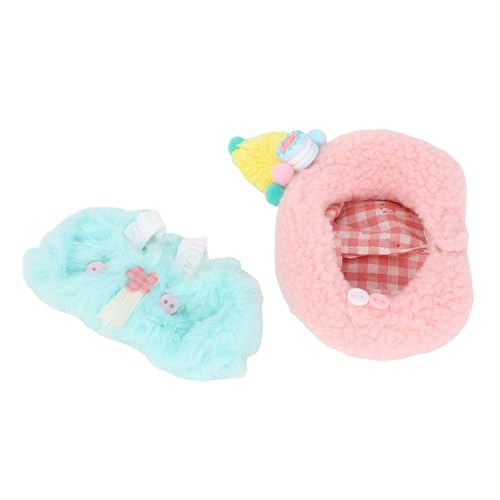 Zisemeil Puppenkleider-Set, Plüschfaser, Overall, Hose, Hüte für 17 cm große Puppe von Zisemeil