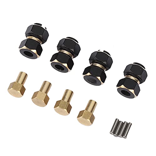 Zisemeil RC Messing-Sechskant-Adapter, 10 mm Messing-Sechskant-Nabe für Trx4m 1/18 RC Crawler, stabile und coole Messingräder, Sechskant-Nabenverlängerung von Zisemeil