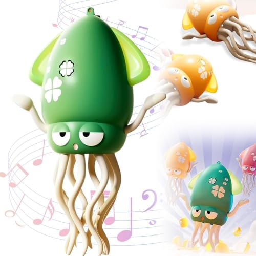 Ceprznvey Tanzendes Tintenfisch-Spielzeug | Musik-Krake Mit Automatischer Vermeidung Von Automatik,Interaktiver Musikroboter, FüR Interaktionen Zwischen Eltern Und Kindern (Grün) von Ziswin