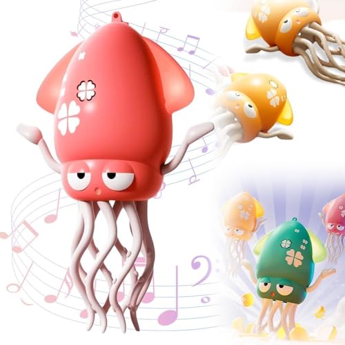 Ceprznvey Tanzendes Tintenfisch-Spielzeug | Musik-Krake Mit Automatischer Vermeidung Von Automatik,Interaktiver Musikroboter, FüR Interaktionen Zwischen Eltern Und Kindern (Rosa) von Ziswin