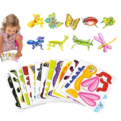 Kleinkindmodell-DIY-Spielzeug, Set mit 25 interaktiven Kinderpuzzles, Vorkindergartenspielzeug für Kinder über 3 Jahre für Kindergarten, Zuhause, Mottoparty von Ziurmut
