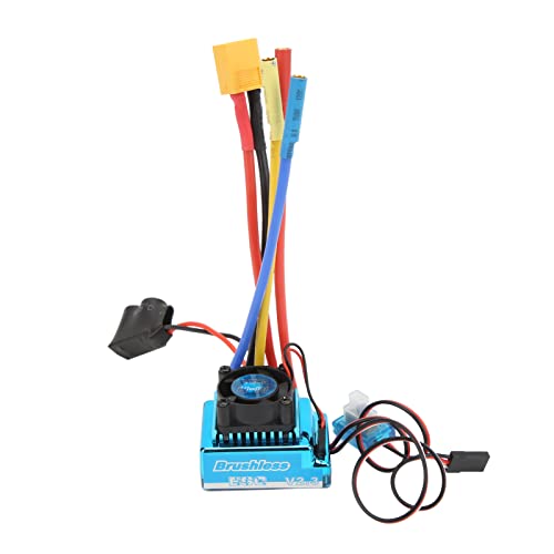 Zixyqol 120a RC Brushless ESC, Elektrischer Geschwindigkeitsregler, Programmierbarer ESC Mit 9 Beschleunigungen, XT60 Plug ESC Für 1/10 1/8 RC Car von Zixyqol