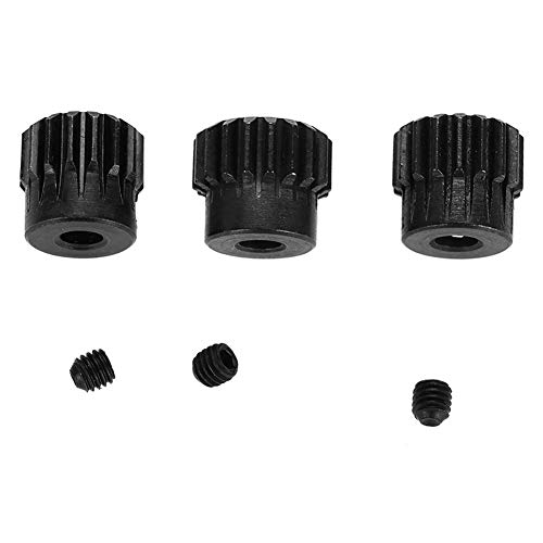 Zixyqol Chromstahl-Motorritzel-Kombination, Für 1/10 Auto 48DP ￠3,175 Mm 13-15T 16-18T 19-21T 21T-23T(16T 17T 18T) von Zixyqol