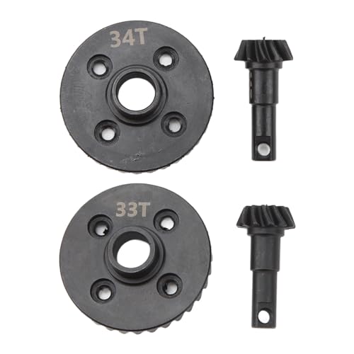 Zixyqol RC Diff Gear, Differential Gear Set, Stahl Metall Spur Diff Differential Hauptgetriebe Für 1/10 Ferngesteuertes Auto(33T/12T) von Zixyqol