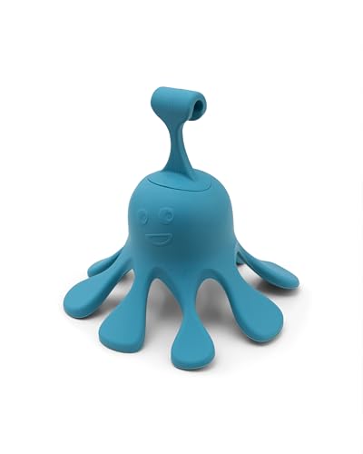Ziza Silikonspielzeug Octo Lagoon - Hängespielzeug für Baby, Lustiger Spielbogen Anhänger in Oktopus-Form mit Glocke, 100% lebensmittelechtes Silikon, Spülmaschinenfest von Ziza