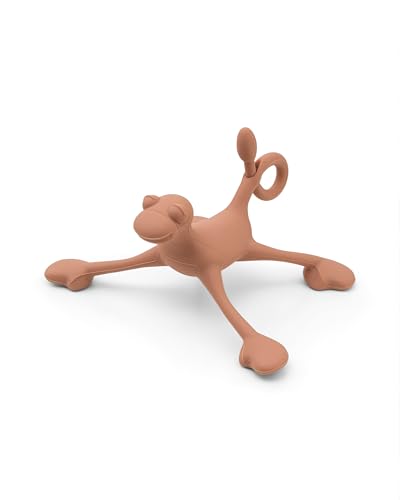 Ziza Silikonspielzeug Spiro Sienna - Hängespielzeug für Baby, Lustiger Spielbogen Anhänger in Affen-Form, 100% lebensmittelechtes Silikon, Spülmaschinenfest von Ziza