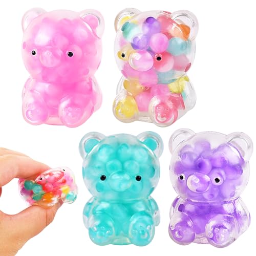 4 Stück Stressbälle, Transparenter Bär mit Wasser Perle, Antistressbälle, Weicher Knautschball Spielzeug, Quetschspielzeug, Spielzeug für Kinder und Erwachsene, Party Favors Goodie Bag Stuffers (A) 4 Stück Stressbälle, Transparenter Bär mit Wasser Perle, Antistressbälle, Weicher Knautschball Spielzeug, Quetschspielzeug, Spielzeug für Kinder und Erwachsene, Party Favors Goodie Bag Stuffers (A) von Zkaoai