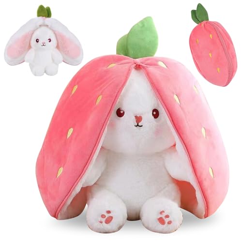 Zkaoai Hasen Verstecken, Plush Hase Erdbeere, Hasen Karotten Plüsch mit Karotten und Erdbeere, Hase Kuscheltier Plüschtiere, Plüschtier Hase Karotte, Osterhase Plüschtier Hase für Jungen und Mädchen Zkaoai Hasen Verstecken, Plush Hase Erdbeere, Hasen Karotten Plüsch mit Karotten und Erdbeere, Hase Kuscheltier Plüschtiere, Plüschtier Hase Karotte, Osterhase Plüschtier Hase für Jungen und Mädchen von Zkaoai