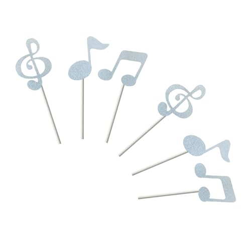 Zktfyshk 1 Stück Musik-Kuchenaufsätze, bunt, Achtelnoten, Cupcake-Einsatz für Mottopartys, Papier, lebensmittelecht Zktfyshk 1 Stück Musik-Kuchenaufsätze, bunt, Achtelnoten, Cupcake-Einsatz für Mottopartys, Papier, lebensmittelecht von Zktfyshk