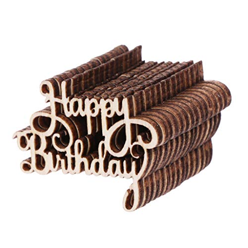 Zktfyshk 15 Stück hölzerne Happy Bithday Tischstreuung Vintage Party Dekor Zktfyshk 15 Stück hölzerne Happy Bithday Tischstreuung Vintage Party Dekor von Zktfyshk