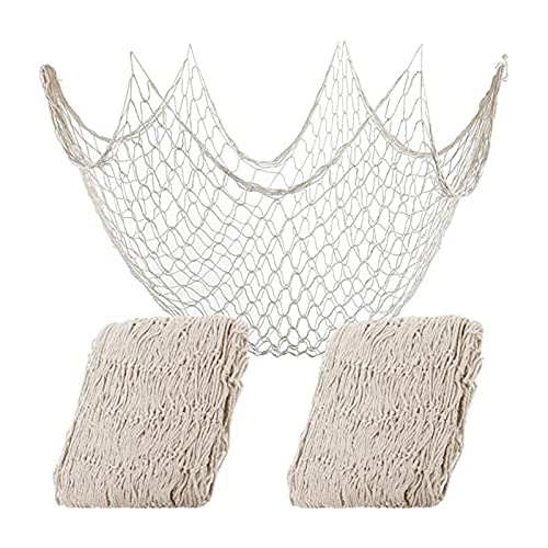 Zktfyshk 2 Stück Fischnetz, dekorativ, 100,1 x 199,9 cm, Wandbehang für Piratenparty Zktfyshk 2 Stück Fischnetz, dekorativ, 100,1 x 199,9 cm, Wandbehang für Piratenparty von Zktfyshk