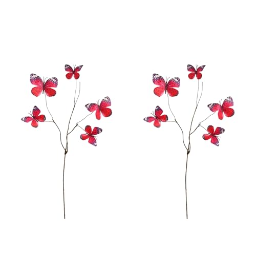 Zktfyshk 2 Stück Künstliche Schmetterlinge Blumen Hochzeit Party Home Dekoration Faux Zweig für Innen und Außen Zktfyshk 2 Stück Künstliche Schmetterlinge Blumen Hochzeit Party Home Dekoration Faux Zweig für Innen und Außen von Zktfyshk