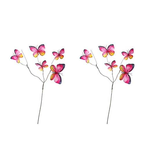 Zktfyshk 2 Stück Künstliche Schmetterlinge Blumen Hochzeit Party Home Dekoration Faux Zweig für Innen und Außen Zktfyshk 2 Stück Künstliche Schmetterlinge Blumen Hochzeit Party Home Dekoration Faux Zweig für Innen und Außen von Zktfyshk