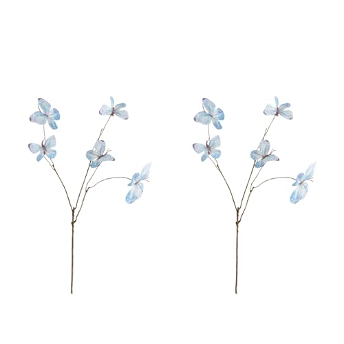 Zktfyshk 2 Stück Künstliche Schmetterlinge Blumen Hochzeit Party Home Dekoration Faux Zweig für Innen und Außen Zktfyshk 2 Stück Künstliche Schmetterlinge Blumen Hochzeit Party Home Dekoration Faux Zweig für Innen und Außen von Zktfyshk