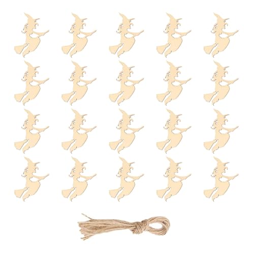Zktfyshk 20 Stück Holz Halloween Handgemachte hängende Ornamente Elegante Bastelsets für Zuhause Klassenzimmer Party Zktfyshk 20 Stück Holz Halloween Handgemachte hängende Ornamente Elegante Bastelsets für Zuhause Klassenzimmer Party von Zktfyshk