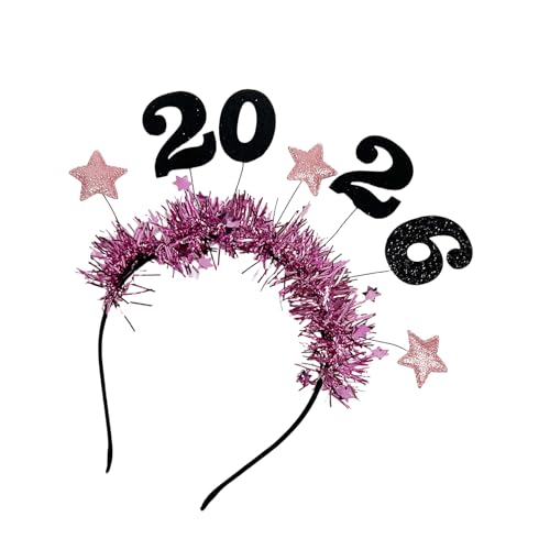 Zktfyshk 2026 Glitzer-Neujahrs-Stirnband mit Stern-Lametta-Dekor, Kopfbedeckung für Damen, Herren, Kinder, Urlaub, Party, Feier, Zubehör Zktfyshk 2026 Glitzer-Neujahrs-Stirnband mit Stern-Lametta-Dekor, Kopfbedeckung für Damen, Herren, Kinder, Urlaub, Party, Feier, Zubehör von Zktfyshk