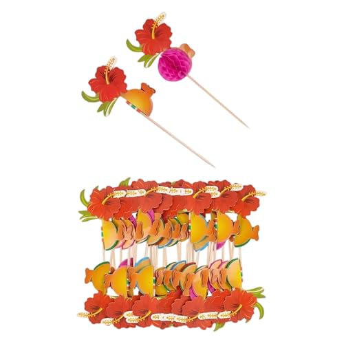 Zktfyshk 50 Stück warme hawaiianische Obst-Getränkeschirme Picks mit Honigkämmen Design für Partys Dekorationen Zktfyshk 50 Stück warme hawaiianische Obst-Getränkeschirme Picks mit Honigkämmen Design für Partys Dekorationen von Zktfyshk