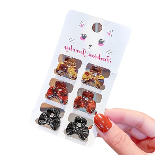 Zktfyshk 6-teiliges Haarspangen-Set, Vintage-Leoparden-Acryl-Haarklammer, kleine Haarnadel, Haarteile für Damen und Mädchen, Mode-Accessoires von Zktfyshk