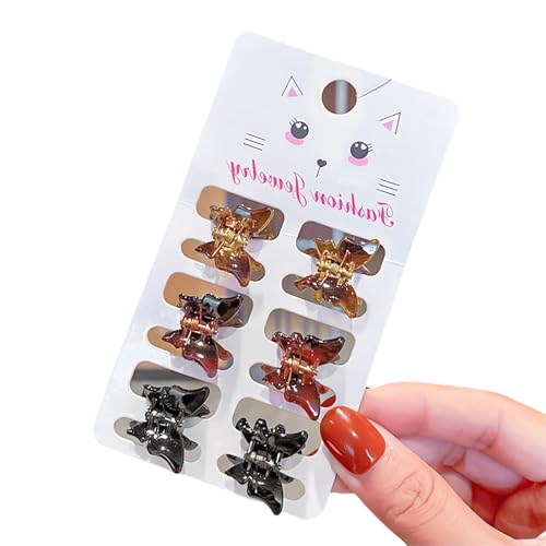 Zktfyshk 6-teiliges Haarspangen-Set, Vintage-Leoparden-Acryl-Haarklammer, kleine Haarnadel, Haarteile für Damen und Mädchen, Mode-Accessoires von Zktfyshk