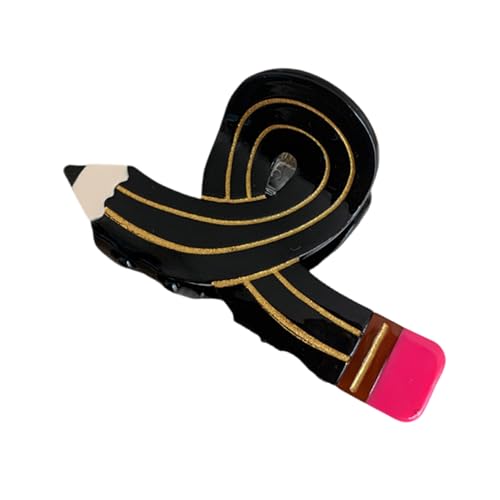 Zktfyshk Ästhetischer Bleistift-Haarklammer, starker Federclip, Acetat-Pferdeschwanz-Halter, für Damen und Mädchen, lässiges Haarform-Zubehör von Zktfyshk