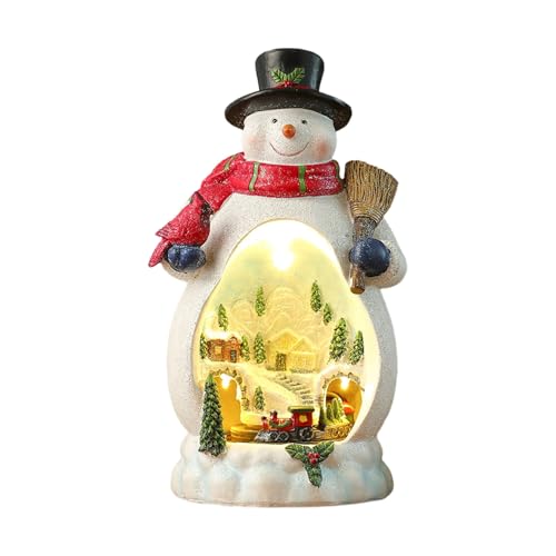 Zktfyshk Beleuchtete LED-Musik-Weihnachtskabine, Weihnachtsspielzeug, Spieluhr mit drehbarem Zug, für Kinder und Erwachsene von Zktfyshk