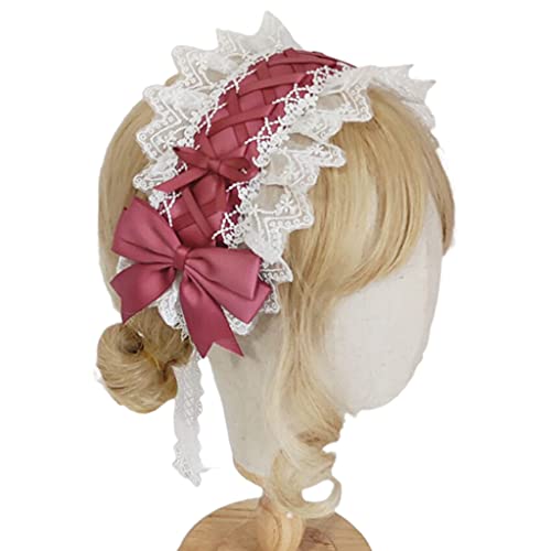 Zktfyshk Damen-Haarreif aus Spitze, mit Schleife, Cosplay, Requisiten, Dienstmädchen, Anime, Kopfschmuck, Zubehör von Zktfyshk