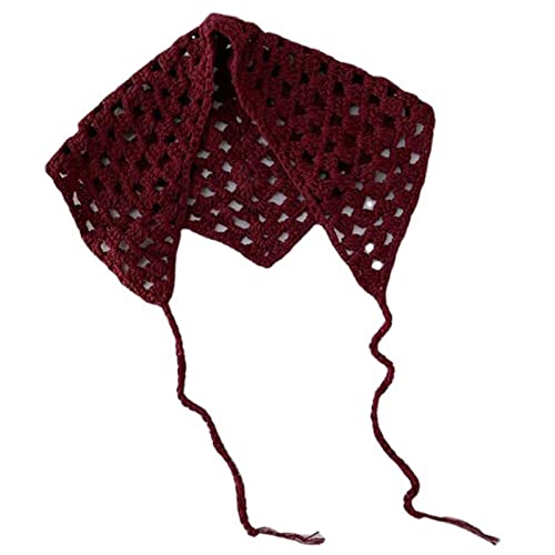 Zktfyshk Einfarbiges Häkel-Stirnband für Kopf, Kopftuch, Kopftuch für Dreieck, Turban, Halstuch, modisches Accessoire für Mädchen Zktfyshk Einfarbiges Häkel-Stirnband für Kopf, Kopftuch, Kopftuch für Dreieck, Turban, Halstuch, modisches Accessoire für Mädchen von Zktfyshk