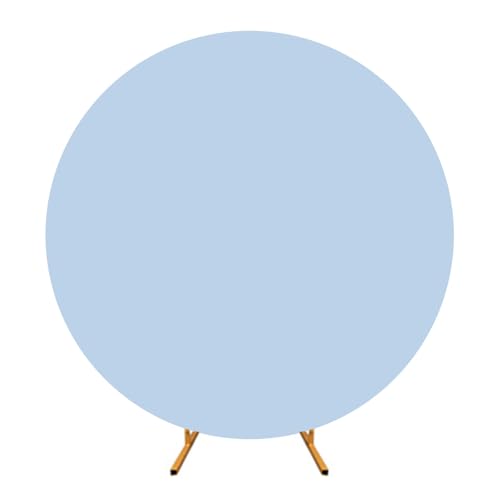 Zktfyshk Elegante runde Polyester-Abdeckungen für Hochzeits- und Party-Dekoration, Hintergrundabdeckungen mit elastischen Bändern von Zktfyshk