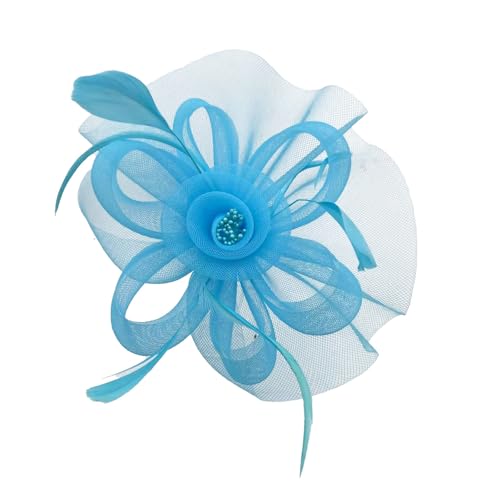 Zktfyshk Eleganter Fascinator mit gefiederten Blumen, Haarspange für Hochzeiten, Partys, Vintage-Brautzubehör, mehrere Farben zur Auswahl Zktfyshk Eleganter Fascinator mit gefiederten Blumen, Haarspange für Hochzeiten, Partys, Vintage-Brautzubehör, mehrere Farben zur Auswahl von Zktfyshk