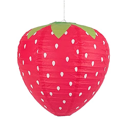 Zktfyshk Erdbeerpapier, faltbar, zum Aufhängen, Obst-Mottoparty Zktfyshk Erdbeerpapier, faltbar, zum Aufhängen, Obst-Mottoparty von Zktfyshk