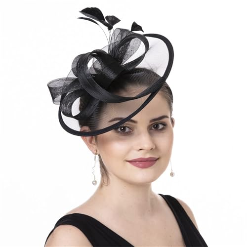Zktfyshk Fascinator für Damen, Haarspange, Hut, gefiederte Schleier, Haar-Accessoire, modisches Haarteil für Hochzeit, Party, besondere Anlässe von Zktfyshk