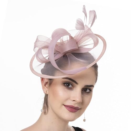 Zktfyshk Fascinator für Damen, Haarspange, Hut, gefiederte Schleier, Haar-Accessoire, modisches Haarteil für Hochzeit, Party, besondere Anlässe Zktfyshk Fascinator für Damen, Haarspange, Hut, gefiederte Schleier, Haar-Accessoire, modisches Haarteil für Hochzeit, Party, besondere Anlässe von Zktfyshk