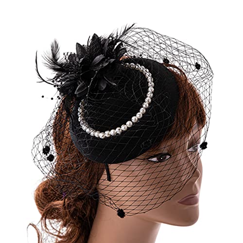 Zktfyshk Fascinator für Damen, Kopfband, Pillendose, Hut, Cocktail, Teeparty, Fascinator, Schleier, Netzstoff Zktfyshk Fascinator für Damen, Kopfband, Pillendose, Hut, Cocktail, Teeparty, Fascinator, Schleier, Netzstoff von Zktfyshk