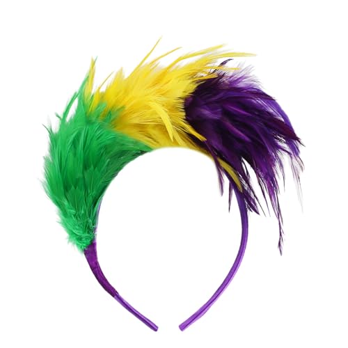 Zktfyshk Feder-Kopfbedeckung mit hellen Farben für Themenveranstaltungen, Versammlungen, biegbarer Haarreif für Karneval, Festival, Feier Zktfyshk Feder-Kopfbedeckung mit hellen Farben für Themenveranstaltungen, Versammlungen, biegbarer Haarreif für Karneval, Festival, Feier von Zktfyshk