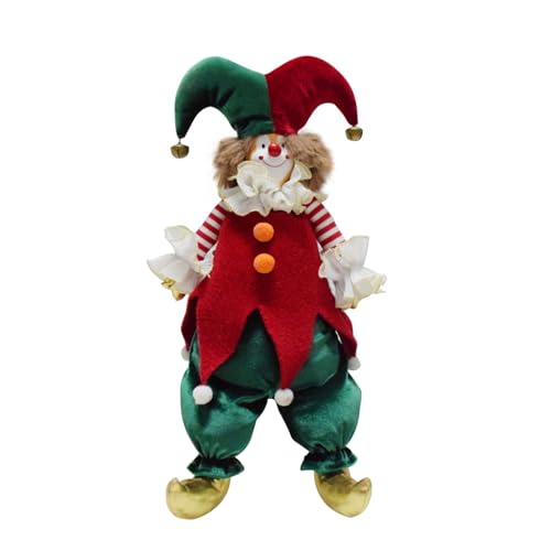 Zktfyshk Festival Clown Figur, Weihnachtsdekoration, unverwechselbare Weihnachts-Clown-Tischdekoration für den Urlaub von Zktfyshk