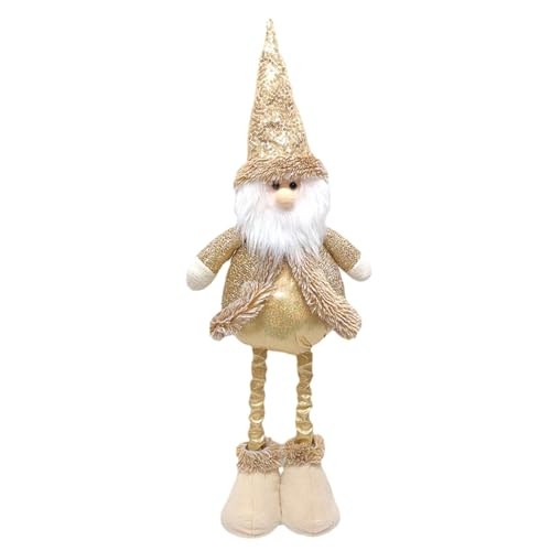 Zktfyshk Goldene Weihnachtsfigur, dehnbar, stehend, Spielzeug für Ferienhäuser, Dekorationen und Festivalpartys Zktfyshk Goldene Weihnachtsfigur, dehnbar, stehend, Spielzeug für Ferienhäuser, Dekorationen und Festivalpartys von Zktfyshk
