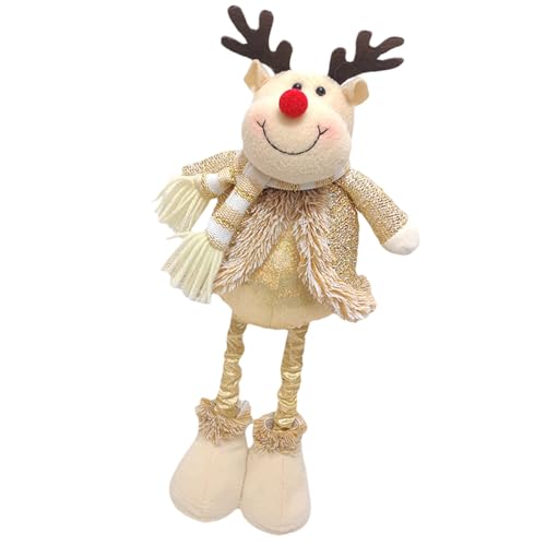 Zktfyshk Goldene Weihnachtsfigur, dehnbar, stehend, Spielzeug für Ferienhäuser, Dekorationen und Festivalpartys Zktfyshk Goldene Weihnachtsfigur, dehnbar, stehend, Spielzeug für Ferienhäuser, Dekorationen und Festivalpartys von Zktfyshk