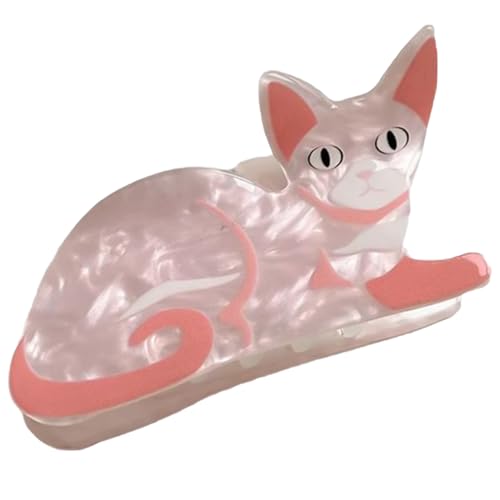 Zktfyshk Haarklammer in Cartoon-Katzen-/Hundeform, Zöpfe, Pferdeschwanz, Damen, Hautpflege, Haarspange, elegant, Hochzeit, Party, Styling-Haarklammer von Zktfyshk