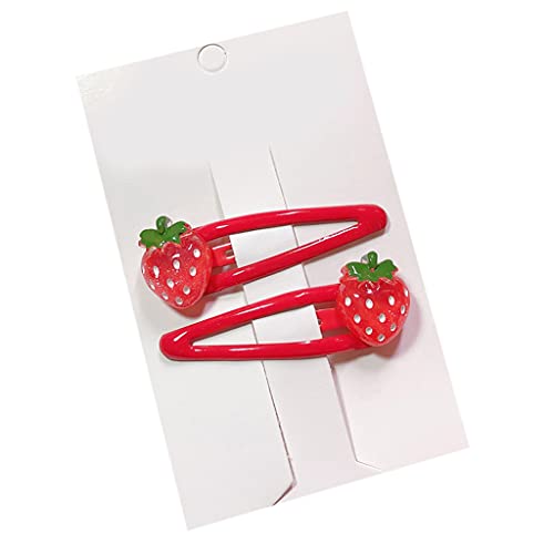 Zktfyshk Haarspange, Cartoon-Erdbeer-Haarnadel für Kinder, Obst-Harz-Haarspangen, modisches Haarstyling-Zubehör von Zktfyshk