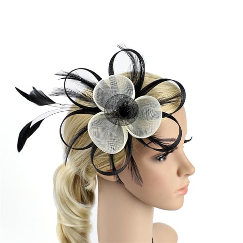 Zktfyshk Haarspange mit Blumenmotiv für TeaParty, Damen, Fascinator, Haarnadel, Kopfschmuck, Brautparty-Zubehör Zktfyshk Haarspange mit Blumenmotiv für TeaParty, Damen, Fascinator, Haarnadel, Kopfschmuck, Brautparty-Zubehör von Zktfyshk