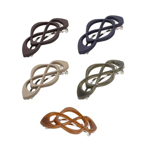 Zktfyshk Haarspangen mit gekreuztem Design, für Pferdeschwanz, halbe Hochsteckfrisuren, mit mehrfarbigem Mode-Haarstyling-Accessoire, 5 Stück Zktfyshk Haarspangen mit gekreuztem Design, für Pferdeschwanz, halbe Hochsteckfrisuren, mit mehrfarbigem Mode-Haarstyling-Accessoire, 5 Stück von Zktfyshk