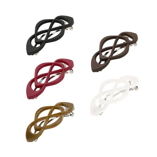 Zktfyshk Haarspangen mit gekreuztem Design, für Pferdeschwanz, halbe Hochsteckfrisuren, mit mehrfarbigem Mode-Haarstyling-Accessoire, 5 Stück Zktfyshk Haarspangen mit gekreuztem Design, für Pferdeschwanz, halbe Hochsteckfrisuren, mit mehrfarbigem Mode-Haarstyling-Accessoire, 5 Stück von Zktfyshk