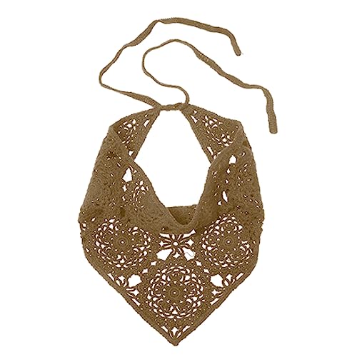 Zktfyshk Häkel-Bandana, Kopftuch, Schal, gestrickt, Headwrap mit Blumenmuster, Kopfbedeckung für Damen und Mädchen Zktfyshk Häkel-Bandana, Kopftuch, Schal, gestrickt, Headwrap mit Blumenmuster, Kopfbedeckung für Damen und Mädchen von Zktfyshk