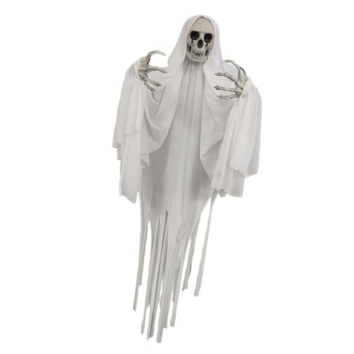 Zktfyshk Halloween-Geist-Puppen-Dekorationen, auffälliger Totenkopf-Form, Ornament, erschreckende Feste, Verzierung Zktfyshk Halloween-Geist-Puppen-Dekorationen, auffälliger Totenkopf-Form, Ornament, erschreckende Feste, Verzierung von Zktfyshk
