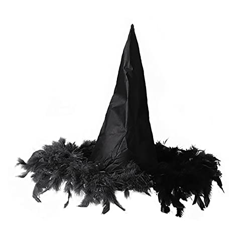 Zktfyshk Halloween Hexenhut Federn Fransen Frauen Kostüm Girl Dress Up Accessoires Dekorationen Für Party Maskerade Cosplays von Zktfyshk